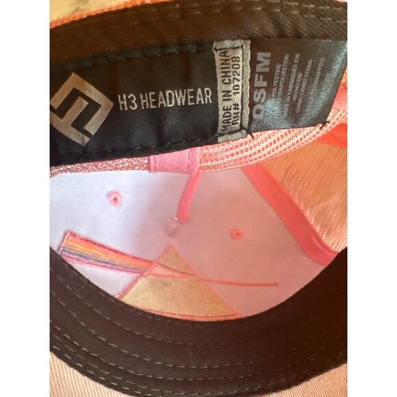 Pink Floyd Trucker Hat OSFM H3 Headwear Checkered & Pink Mesh Snapback - Picture 5 of 6